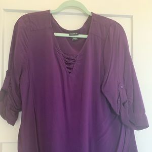 Torrid Blouse with Cross Neckline - Size 1
